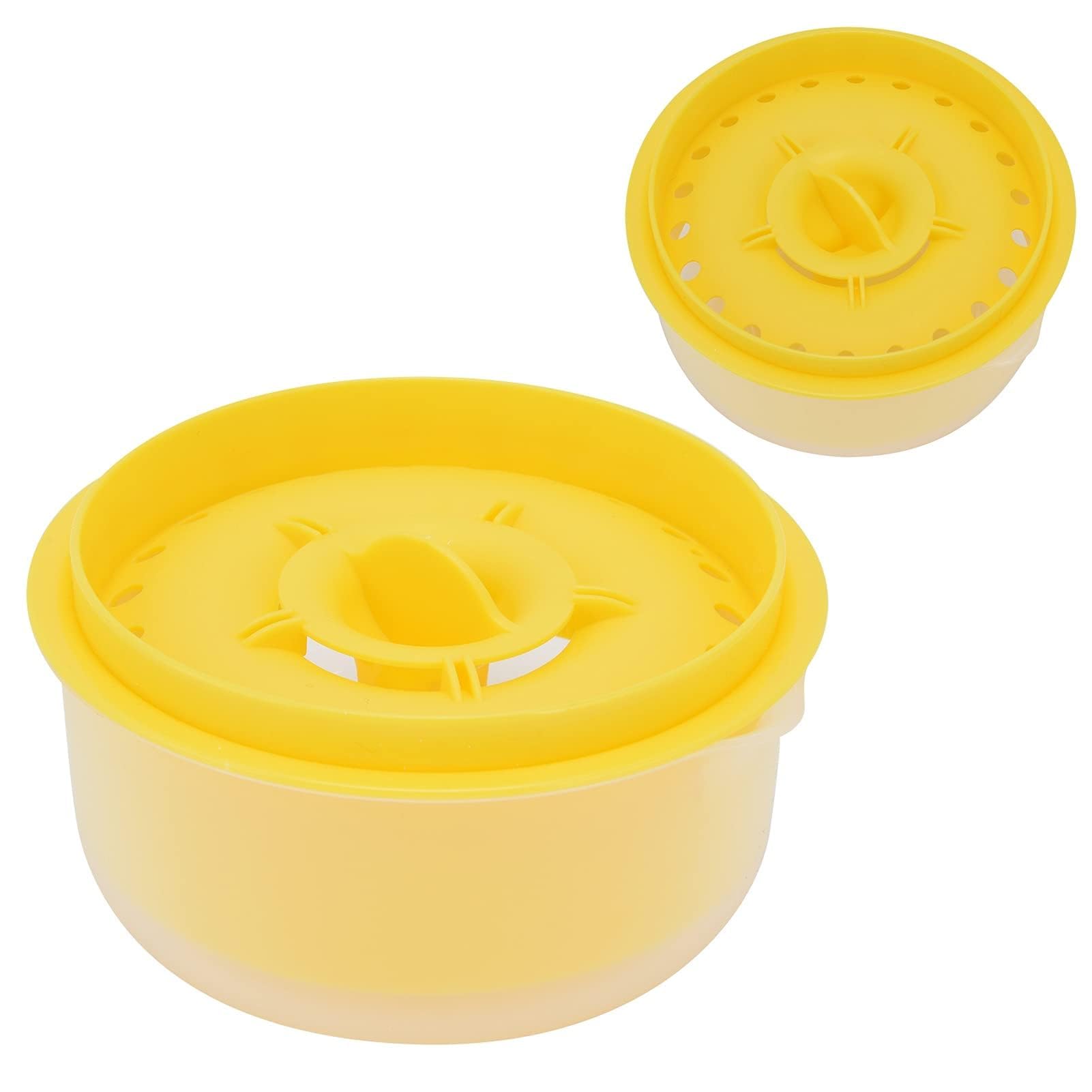 Egg Separator, Egg Yolk White Divider Filter Separator Extractor Tool Portable Kitchen Gadgets for Baking(Yellow), 13x13x7cm