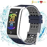 iSwim Fitness Tracker, ECG&PPG Heart Rate Monitor Watch Color Screen, IP68 Waterproof, Step Counter, Calorie Counter, Sleep Monitor, Pedometer, Smart Watch Kids Women Men