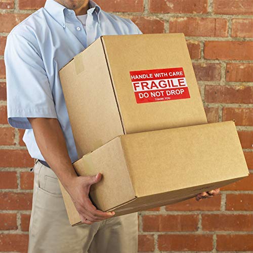 RyhamPaper 4" x 6" Fragile Stickers Handle Care - Do Not Drop - Warning Shipping Labels, Home Moving Labels, 500 Labels - Thumbnail 2
