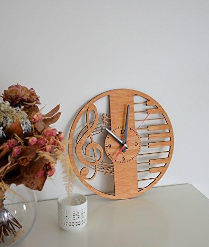 Music Eco Friendly Wood Wall Clock - Get unique home room or bedroom wall decor - Gift ideas for friends – Unique Art Design