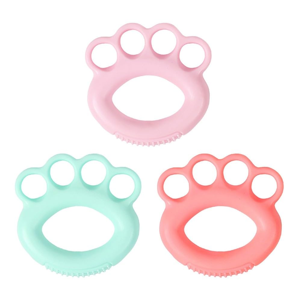 3PCS/6PCS Finger Grip Ball, Hand Grip Strengthener, Four Finger Exerciser Ball for Arthritis Elderly People Adults Kids Hand Therapy Training