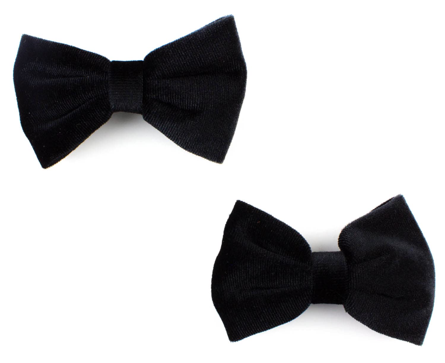 Mytoptrendz® Velvet Bow Hair Clip Non slip Sturdy French Style Hair Barrettes for Girls, School,Women Classic Styling Accessories- 2 Pcs - Black