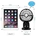 Hpory USB Clip On Fan for Baby Stroller Rechargeable Portable Desk Fan 2 in 1 Mini Fan with 4400mAh Battery Powered Fan for Office, Camping or Outdoor Activities