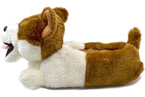 Millffy Classic Bunny Slippers Adult Sized Plush Slippers Kids Size Animal Slippers Shepherd Dog Corgi Costume Footwear