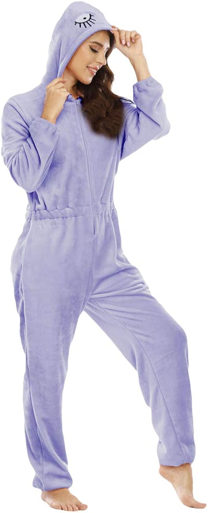 Xegood Damen Jumpsuit Onesie Einteiler Pyjama FleeceOnesie Overall