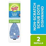 Scotch-Brite Scrub Dots Non-Scratch Dishwand Refill, 2 Count (Pack of 1)