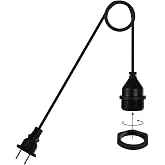 10Foot with Wire Electric Light Socket Waterproof Plug Light Outdoor Plug Light E26/E27 Socket with Wire Electric Light Socket Temporary Building Lighting Waterproof Socket with Wire Electric 6017
