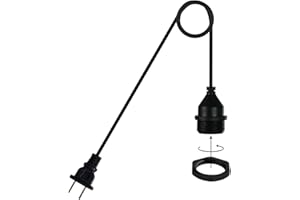 KOLAKODLUX 10Foot with Wire Electric Light Socket Waterproof Plug Light Outdoor Plug Light E26/E27 Socket with Wire Electric Light Socket Temporary Building Lighting Waterproof Socket with Wire Electric 6017