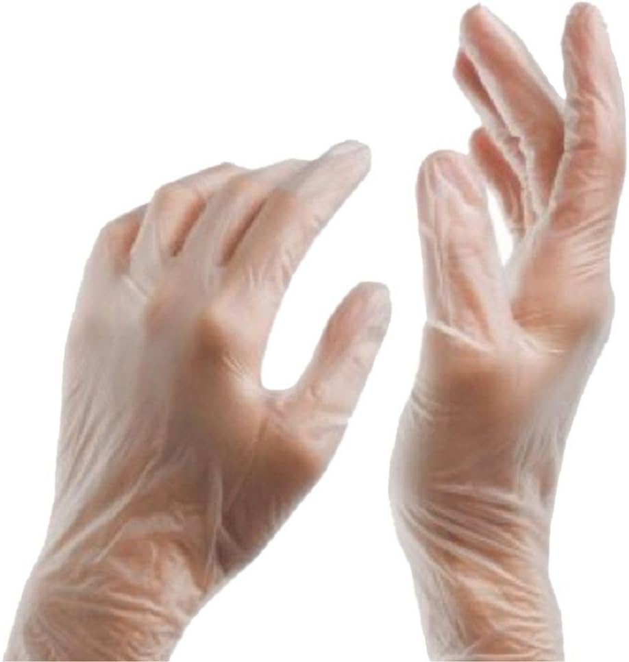 Food Handling NSF Multi Purpose Disposable Vinyl Gloves - 100 per Box (Medium, 1 Box)