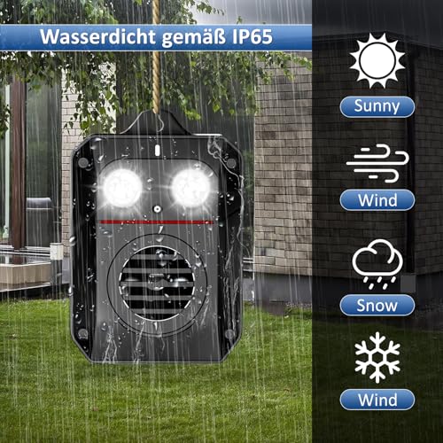 ADOGO Marten repellent with ultrasound, marten deterrent with flash light and sensor control, marten protection for car, marten deterrent battery operated, marten deterrent attic