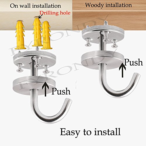 FYRONDY Stainless Steel Screws Mount Ceiling Hooks, coat Hanger (2 INCH , 4 601263311492 eBay