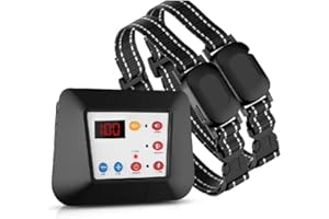 ABHY Wireless Dog Fence System,Electric Fence for 2 Dogs & Remote Trainer,Portable Wireless Dog Perimeter Fence Outdoor for The Yard, Adjustable Pet Training Collar,Suitable for Large/Medium Dogs