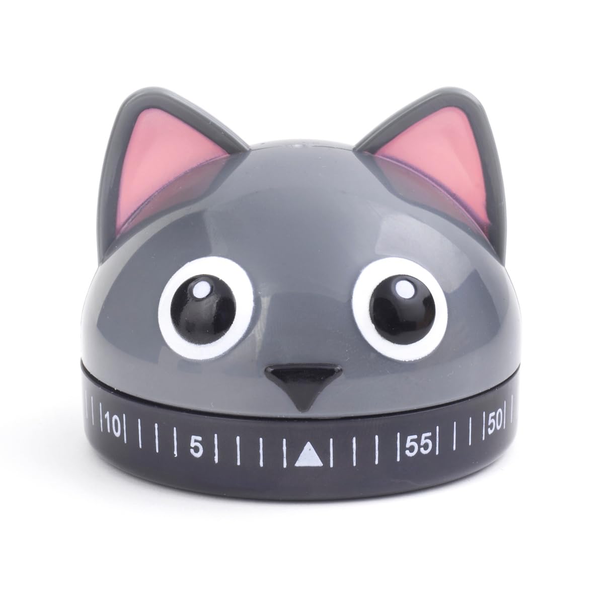 Kikkerland Cat Kitchen Timer, Steel, Grey