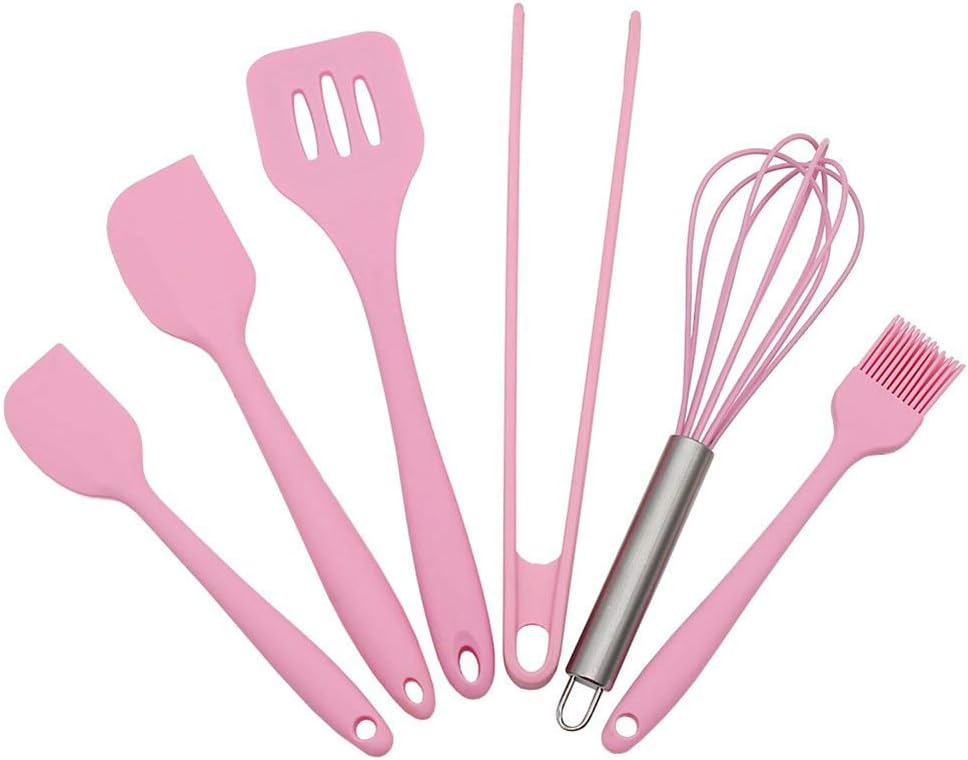 Gorei 6Pcs Silicone Spatula Set with Basting Brush and Whisk Non-Stick Heat-Resistant and Food-Grade Safe All-Purpose Cooking and Food Preparation Utensils