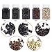 Silicone Micro Link Rings, 1 Bottle/Set 500Pcs 5mm Lined Beads 5 Colors Optional Silicone Lined Links Beads Linkies for Hair Extensions (5 colors)