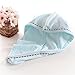 100% Cotton, Hair Drying Towel Wrap, Fast Drying Hair Cap, Long Hair Wrap, Absorbent Twist Turban,Quick Magic Dryer, Dry Hair Hat (Pink)