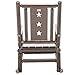 Wood Outdoor Vintage Rocking Chair Rustic Porch Rocker Heavy Duty Big Log Accent Chair Wooden Patio XL Lawn Chairs Oversize Furniture for Adult