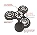 All Black Spinner Fidget Toy with High Speed Premium Hybrid Ceramic Bearing and Gift Packaging Case by New Ocean - Spinning time up to 4 minutes (Black)