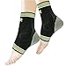 Protle Adjustable Foot Socks, Ankle Brace Compression Support Sleeve with Silicone Gel, Arch Support - Boosts Recovery from Joint Pain, Sprain, Plantar Fasciitis (Black-Large)