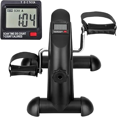 himaly Mini Exercise Bike Pedal Exerciser with LCD & Adjustable Resistance