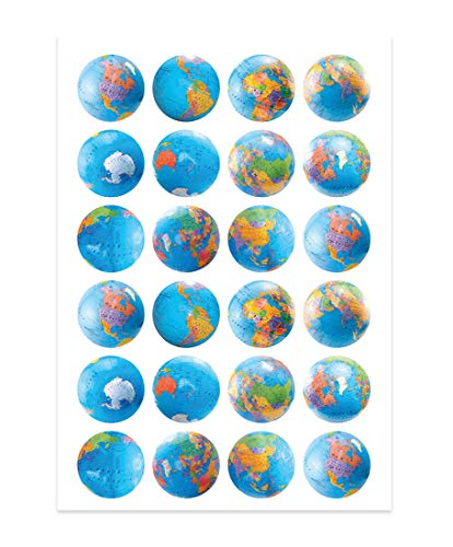 Hygloss Products 18751 Globes Stickers Teaching Material (18751)