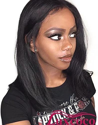 FaterS 7A Grade Peruvian Hair Deep Parting Glueless Lace Front Human Hair Lace Front Wigs For Black Women 130 Density ( 14" )