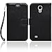 navor Protective Flip Wallet Case for Samsung Galaxy S4 - Black (S4O-BK)