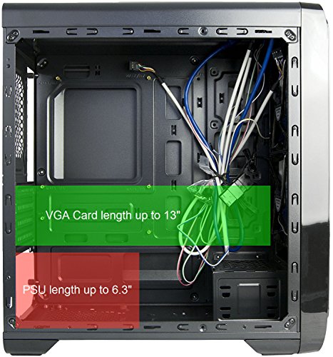 VIVO-Micro-ATX-SMART-Mid-Tower-Computer-Gaming-PC-Case-5-Fan-Mounts-USB-30-Port