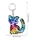 Sequin Keychain Cat Shape, Outee 30 Pcs Flip Sequin Keychain Hanging Key Chain 6 Different Colors Decoration Party Favors Supplies Gift for Kids Adults