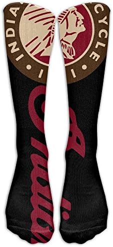 HEI222 Costume Cosply Socks Halloween Funny Unisex Indian Motorcycles Cool Knee High Socks WhiteOne Size