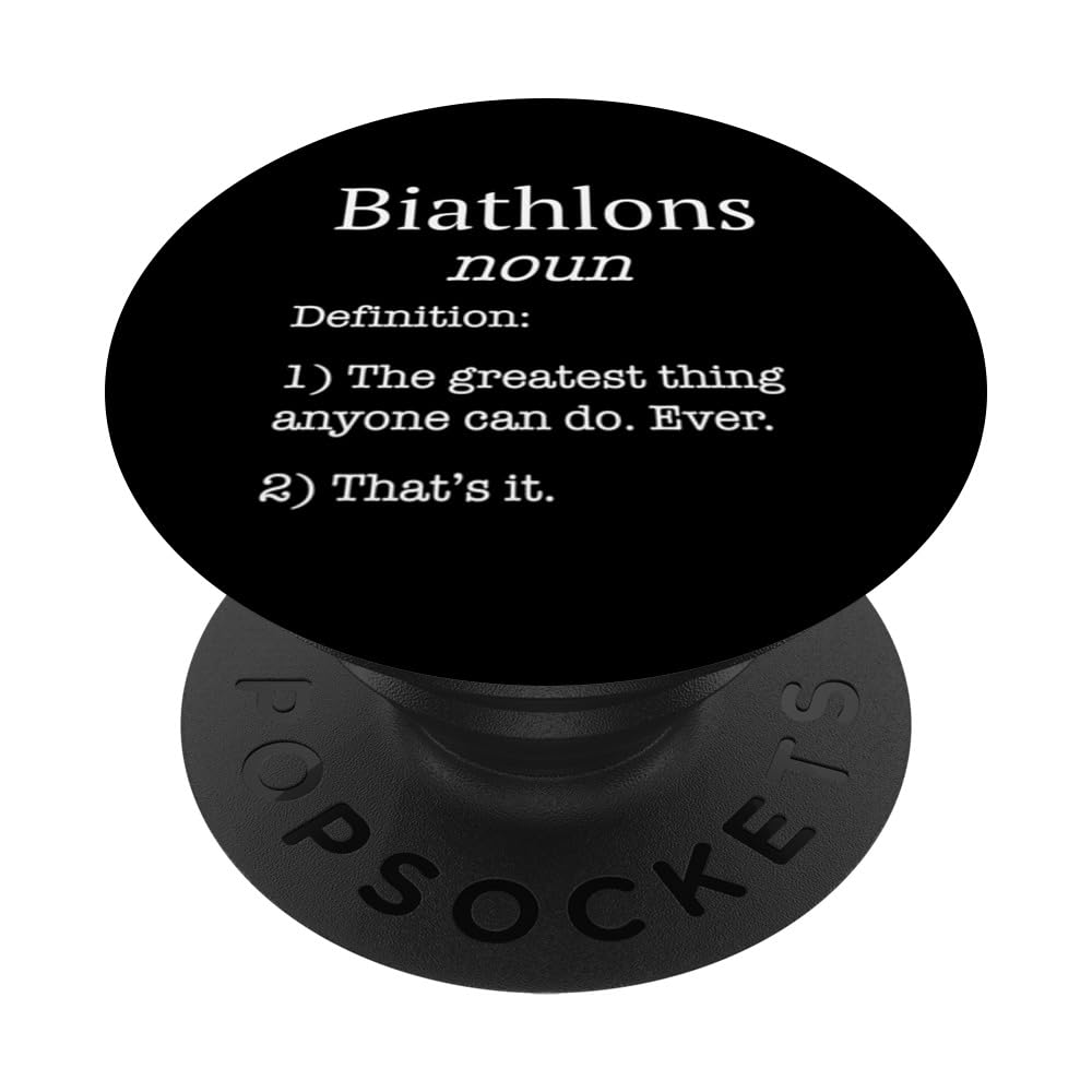 Biathletes / Biathlons / Biathlon / Funny Fake Definition! PopSockets Swappable PopGrip