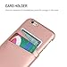 iPhone 6 Card Case - SOWOKO iPhone 6S Slim Leather Wallet Case Credit Card Slots ID Holder Phone Protection Cover for Apple iPhone 6/6S 4.7 inch (Rose Gold)
