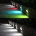 UOUNE Solar Lights, Solar Motion Sensor Wall Lights Outdoor Lights 12 RGBW LEDs Dual Motion Sensor Security Lights for Stairway Patio Deck Yard Garden Landscape