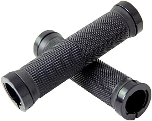 Medaa Super Soft Rubber Double Lock on Bike Bicycle Handlebar Grips New Aluminum Double Lock MTB Grips Bicycle Handlebar Grips (Black 2)