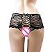 MidLove Women's Plus Size Sexy Lace Crotch-less Panties M-5XL Panty (X-Large, Black)