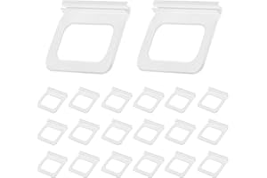 IFERLA Window Screen Pull Tabs 20 Pack Clear Hollow Flat Spline Channel Pull Lift Tabs Replacement Repair Clips Kit, Window Screen Frame Center Brace Privacy Screen Mounting Tabs