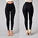 AutumnFall Women's Butt-Lifting Stretch Comfy Skinny Jeans (L, Black)