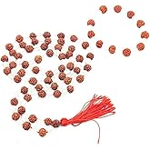 PRECIOUS PEBBLE Rudraksha Sphatik Mala & Bracelet Set, 5 Face Panchmukhi Rudraksh & Rosary Crystal Sphatik 108 Beaded Mala & Bracelet for Meditation, Jaap & Daily Wear – Bead Size 8 mm (Pack of 2)