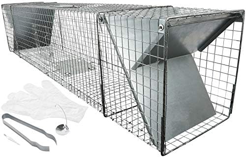 Extra Grosse Fuchsfalle 150 Cm Xxl I Waschbarfalle Mit Viel Zubehor I Schneller Und Einfacher Fang I Wetterfeste Und Robuste Falle I Lebendfallen Mit 2 Eingangen Marder Fuchs Waschbar I Marderfalle Amazon De
