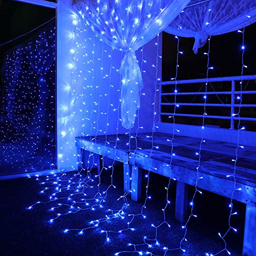 Blue Wedding Decorations Fairy Lights 300 Led Window Curtain String Twinkle Light For Christmas Wedding Party Home Garden Bedroom Outdoor Indoor Wall Decoration Pricepulse