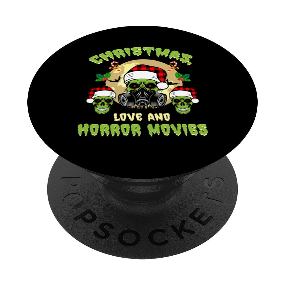 Horror Film Zombie Evil Santa Christmas Love Horror Movie PopSockets Swappable PopGrip