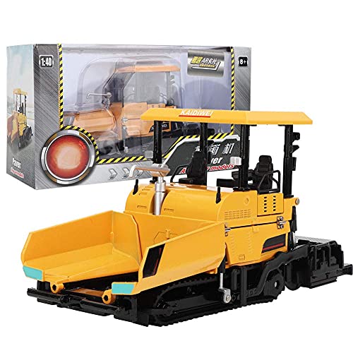 Tnfeeon 1:40 Scale Lifelike Alloy Crawler Road Paver Model, Construction Die-cast Vehicle Toys for Kids Boys Above 3 Years Old