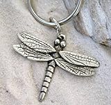 DRAGONFLY Pewter KEYCHAIN Key Ring CHAIN