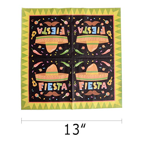 Fiesta Cinco De Mayo Party Supplies Paper Plates and Napkins Bulk
