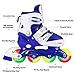 JIFAR Youth Children's Inline Skates for Kids, Adjustable Roller Blades with Light Up Wheels for Girls Boys, Indoor&Outdoor Ice Skating Equipment in Small Medium Size, Blue&Purple