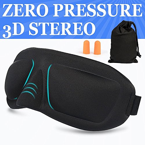 Buy AMAZKER 3D Sleep Mask and Ear Plugs with Large Eye Cavities on ezbuy SG