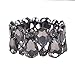 D EXCEED Women's Crystal Statement Bracelet Gift Idea Elastic Sparkle Stone Claw Bracelet Beaded Stone Stretch Bangle Bracelet for Women