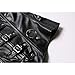 KIWI RATA Women's Punk Rock Faux Leather Buckle-up Corset Bustier Basque with G-String, Black 2, Medium
