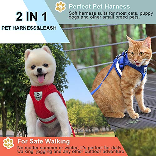 Supet Cat Harness and Leash Set for Walking Cat and Small Dog Harness