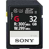 Sony SF-G32/T1 High Performance 32GB SDHC Uhs-II Class 10 U3 Memory Card with Blazing Fast Read Speed Up to 300MB/S